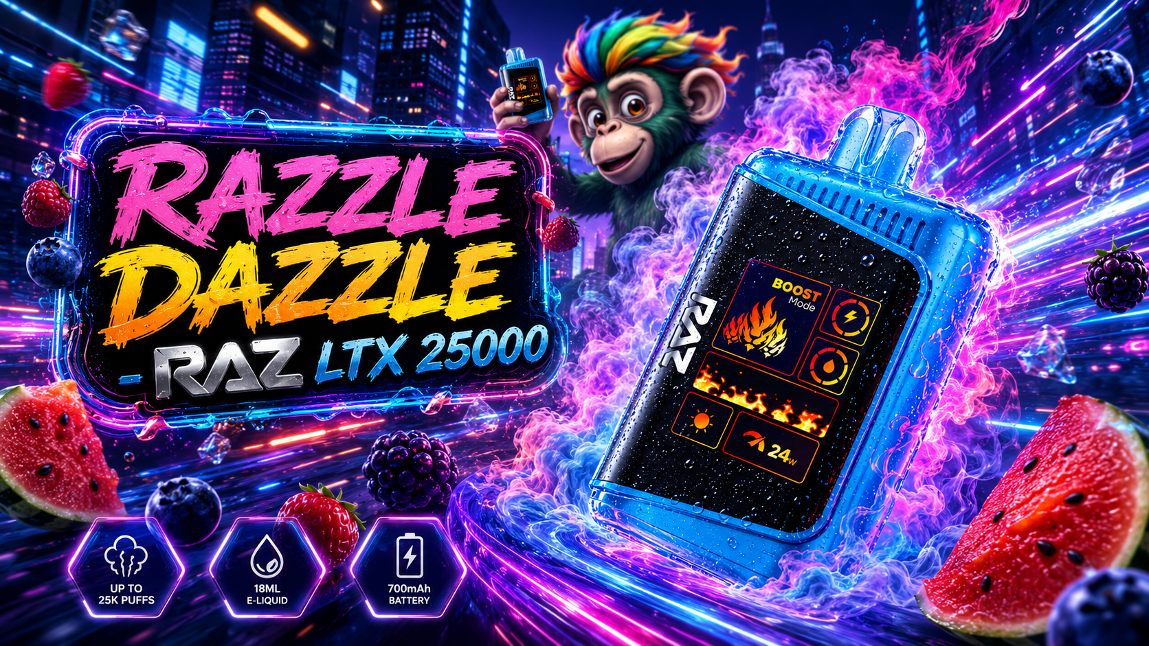raz flavor razzle dazzle XROS Series | XROS Colour_Silver Flavor:Berry Watermelon